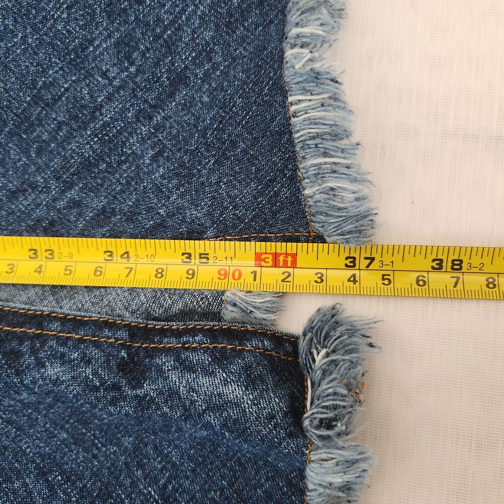 Bill Blass Jean Skirt Women 14 Blue Denim Back Slit Maxi Retro Grunge Casual Y2K - Picture 14 of 15